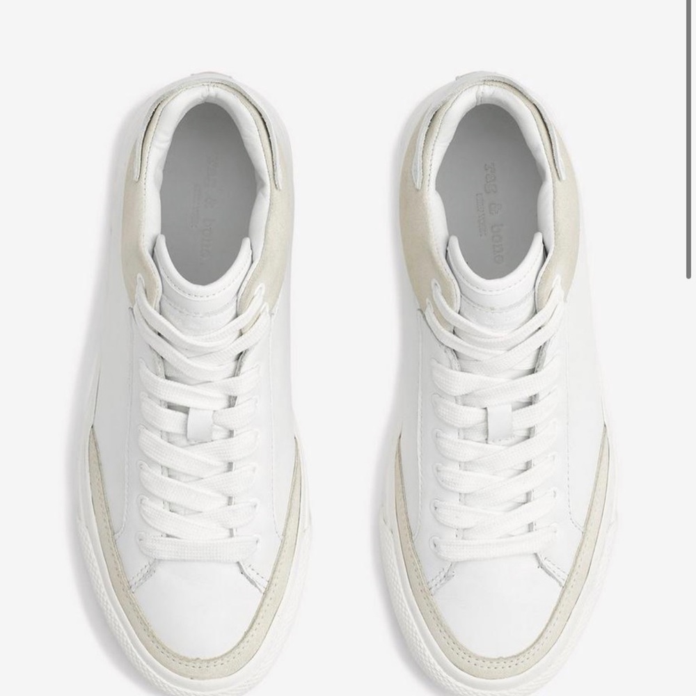 rag & bone RB Army High White with Beige Accents - Picture 2 of 8